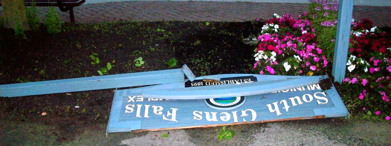 South Glens Falls Village Hall sign